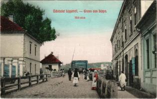 1913 Lippa, Lipova; Híd utca / street view, bridge (EK)