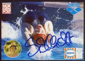 Svenja Schlitt német úszónő dedikált kártya / German swimmer card with autograph 10x15 cm
