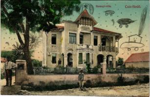 Csízfürdő, Cíz Kúpele; Baranyi villa. Szoyka Pál kiadása / villa, spa (tűnyomok / pinmarks)