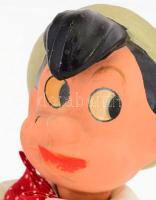 Pinoccio figura, fa és papírmasé, kis sérüléssel, m: 36 cm