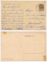 Máramarossziget, Sighetu Marmatiei - 2 db RÉGI város képeslap: Erzsébet fő tér, Rákóczi út / 2 pre-1...