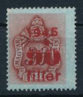 1945 Kisegítő portó 90f/36f piros festékfolt az évszám alatt