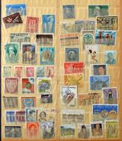 Érdekes vegyes külföldi tétel, néhány száz bélyeg sok tengerentúlival, képessel 6 lapos A4-es berakóban + tasakban