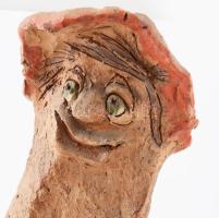 feltehetően Pócs Péter (1950-): Akác tüske lábom. 1977. Kézzel formált kerámia, jelzett, m: 44,5 cm ...