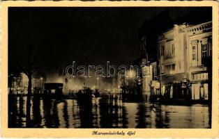 Marosvásárhely, Targu Mures; Farmacie / utca éjjel, gyógyszertár. Révész Béla kiadása / street at night, pharmacy (EK)