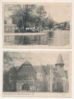 2 db RÉGI képeslap az 1910-es bécsi Vadászati Világkiállításról, alkalmi bélyegzéssel / 2 pre-1945 postcards from World Hunting Exhibition from Wien, 1910 + So. Stpl