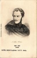 Csatád, Lenauheim (Temes); Nikolaus Lenau (1802-1850) költő születésének 100. évfordulója alkalmából kiadott lap. Felvette Bierbaum Gyula Csatádon / Nikolaus Lenau, Austrian poet, memorial postcard for his 100th birthday anniversary (EK)