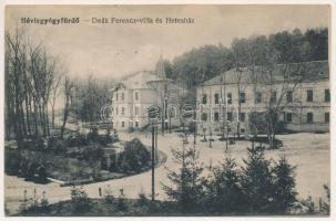 1926 Hévíz, Deák Ferenc villa és Hetesház. Mérei Ignác kiadása (ázott / wet damage)