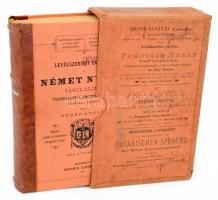 Róder Adolf: Levélszerinti oktatás a német nyelv tanulására. Touissant-Langenscheidt tanmódja szerint. Bp., 1885. Grimm Gusztáv. 661p. Javított kiadói félbőr kötésben, eredeti tékával.
