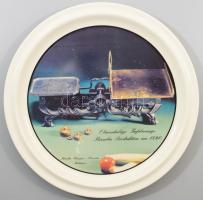 Hummel Goebel reklámos asztalközép kínáló, jelzett, kopással, d: 32,5 cm