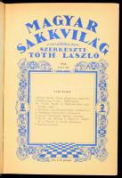 1932 A Magyar Sakkvilág XVII. évfolyamának összes. száma bekötve. Félvászon kötésben