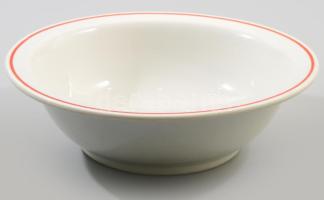 cca 1936 Hutschenreuther "Modell des Antes Schönheit der Arbeit" menzai porcelán kínálótál. A nemzetszocialistáknak a munkahelyi jólét javítását célzó programja keretében gyártott menzai edény, jelzett, belül kopással, d: 22,5 cm, m: 6,5 cm