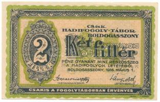 Boldogasszony / Hadifogolytábor 1916. május 1. 2f "38 0495" T:AU Hungary / Boldogasszony (Frauenkirchen) / POW Camp May 1st 1916. 2 Fillér "38 0495" C:AU Adamo HHB-1.1