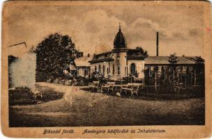 1924 Bikszádfürdő, Baile Bicsad, Bixad; Ásványvíz kádfürdők és Inhalatorium. Gálocsi Samu kiadása / spa, bath (kopott sarkak / worn corners)