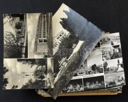 Kb. 100 db MODERN fekete-fehér magyarországi város képeslap, vegyes minőségben / Cca. 100 modern black and white Hungarian town postcards, in mixed quality