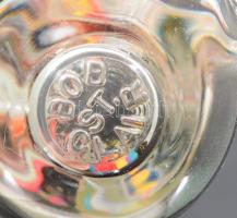 Bob St. Clair üvegmadár, jelzett, hibátlan, 6x5 cm