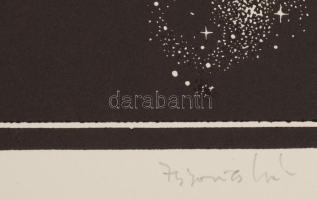 Zsigovics Iván (1958-): Csillagkép. Szitanyomat, papír, jelzett, lapszéli kisebb elszíneződéssel, 35...