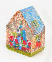 Hófehérke és a hét törpe fém süteményes doboz, h: 13 cm