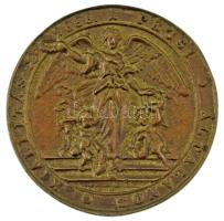 DN "Pécsi Általános Kiállítás 1888 / Elismerés az érdemnek" kétoldalas, öntött bronz emlék...