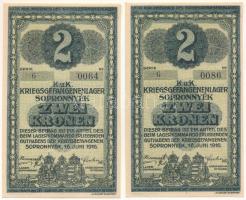 Sopronnyék / hadifogolytábor 1916. június 16. 2K (2x) viszonylag közeli, alacsony arab sorozat- és s...