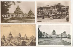 Budapest XIV. - 6 db RÉGI képeslap: Széchenyi artézi strandfürdő