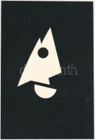 Zsigovics Iván (1958-): Fekete-fehér (cím nélkül). Nyomat, papír, jelzett, lapméret: 28,5x19,5 cm