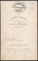 cca 1870 Fiatal hölgy portréja, vizitkártya Dr. H. Heid &amp; F. Ronniger bécsi műterméből, a ve...