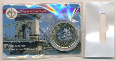 2009. 200Ft elsőnapi veret sorszámozott plasztikkártyán "02395" T:UNC