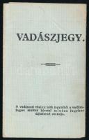 1937 Vadászjegy, kijáró fényképpel
