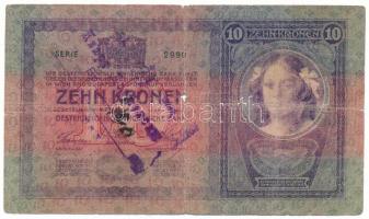 1904. 10K "2990 692772" részben kiolvashatatlan felülbélyegzéssel T:VG
Adamo K10