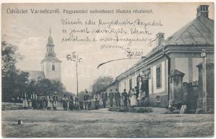 Varsolc, Varsolt; Fő utca, Fogyasztási szövetkezet üzlete és saját kiadása / main street, cooperative shop (Rb)