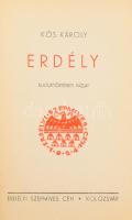 Kós Károly 2 műve: Erdély. Kultúrtörténeti vázlat.; Kalotaszeg. Az Erdélyi Szépmíves Céh 10 éves jubileumára kiadott díszkiadás. Kolozsvár, [1934-1939], Erdélyi Szépmíves Céh, 88 p.+ 60 (linómetszetek) t.; 2 sztl. lev.+ 278 p. Kós Károly szövegközti és egészoldalas linómetszeteivel. Kiadói egészvászon-kötés, az egyik kötet kissé laza fűzéssel, kissé foltos borítóval.