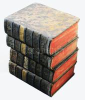 Biner, Joseph: Apparatus Eruditionis Praesertim Ad Jurisprudentiam, in quo Praeter Juris Universalis Principia. Jus Naturae, Gentium, Divinum... Pars: 7., 8., 9.,10., 11.,12,,13. 4 kötetbe kötve Augustae Vindelicorum, 1762-66. Fratrum Ignatii, &amp; Antonii Wagner. 820p. 914p. 954p. 488p., 296p, 353p. Korabeli, kissé sérült, aranyozott gerincű egészbőr kötésben.