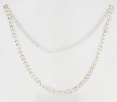 Ezüst(Ag) fantáziaszemes nyaklánc, jelzett, h: 47 cm, nettó: 11,6 g