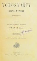 Vörösmarty Mihály: Vörösmarty összes munkái I-V. köt. Teljes kiadás. Rendezte és jegyzetekkel kísért...