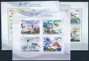 Lighthouses 3 pieces of block, Világítótornyok 3 db blokk