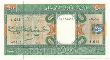 Mauritánia 2002. 500O "L 016 60656" T:AU, hullámos papír
Mauritania 2002. 500 Ouguiya &qu...