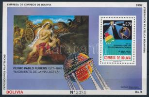 Bolívia; 1992 Rubens festmény blokk Mi 197, Bolivia; 1992 Rubens painting block Mi 197