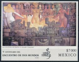 International Stamp Exhibition GRANADA '92: 500th anniversary of the meeting of two worlds block, Nemzetközi Bélyegkiállítás GRANADA '92: két világ találkozásának 500. évfordulója blokk