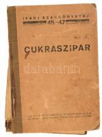 Szilassy Alfonz: Cukrászipar. I. Anyagismeret, II. Üzemtani ismeretek, III. Termelés, IV. Árszabás, V. Az ipar gyakorlása. Ipari szakkönyvtár 45-47. Bp.,é.n.,Ipari tanfolyamok Országos Vezetősége, (Pallas-ny.), 260 p. Kiadói félvászon-kötés, kopott, gerincen kis sérüléssel, fűzés laza, elvált.