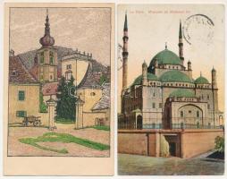 39 db RÉGI külföldi város képeslap, vegyes minőségben / 39 pre-1945 foreign town postcards in mixed ...