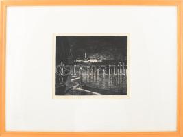 Szennik György (1923-2007): Halászbástya (Budapest). Rézkarc, papír, jelzett, művészpéldány E/A II. ...