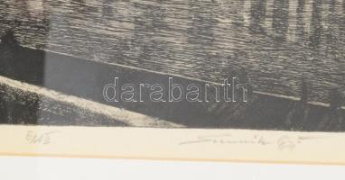 Szennik György (1923-2007): Halászbástya (Budapest). Rézkarc, papír, jelzett, művészpéldány E/A II. ...