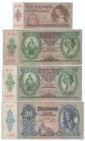 1930-1941. 5P-100P (7x), közte 1930. 20P T:F,VG