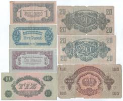 1944. 1P-100P "A Vörös Hadsereg Parancsnoksága" (7x) T:F,VG
