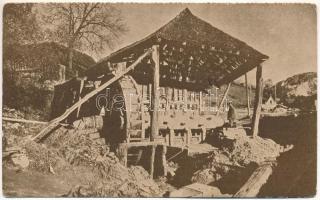 Aranyos-völgy, Valea Ariesului; Baie de aur / aranybánya, képeslapfüzetből / gold mine, from a postcard booklet (fl)