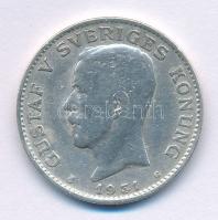 Svédország 1931G 1Kr Ag "V. Gusztáv" T:F ph. Sweden 1931G 1 Krona Ag "Gustaf V" C:F edge error Krause KM#786.2