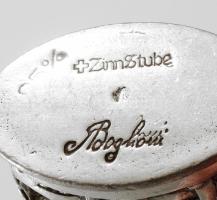 6 db svájci ón fogpiszkálótartó, jelzett, 7 cm