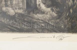 Szennik György (1923-2007): Rezéti erdő (Rezéti-Duna, Gemenc). Rézkarc, papír, jelzett, művészpéldán...