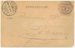 1899 (Vorläufer!) Nagyvárad, Oradea; színház, villamos, tér, üzletek. Adolf Sonnenfeld kiadása / the...